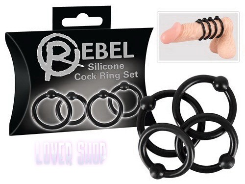 Набор эрекционных колец Rebel Silicone Cock Ring Set