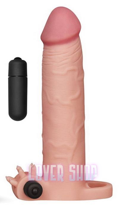 Насадка на член Pleasure X Tender Vibrating Penis Sleeve Add 3 Lovetoy (LV1065)