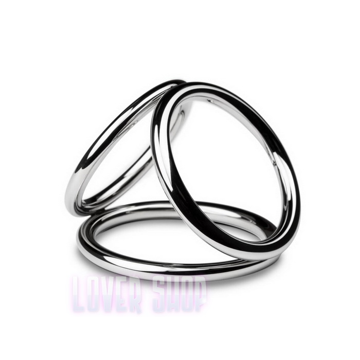 Тройное эрекционное кольцо Sinner Gear Unbendable Triad Chamber Metal Cock and Ball Ring Medium