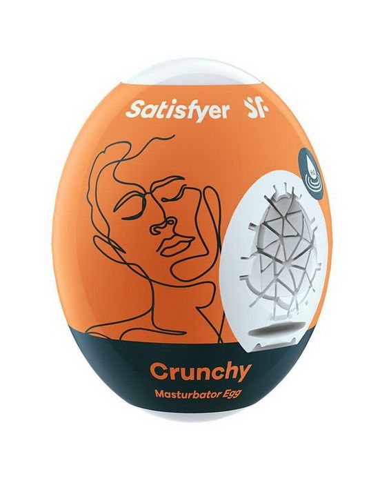Satisfyer Masturbator Egg Single Crunchy - Самосмазывающийся мастурбатор-яйцо